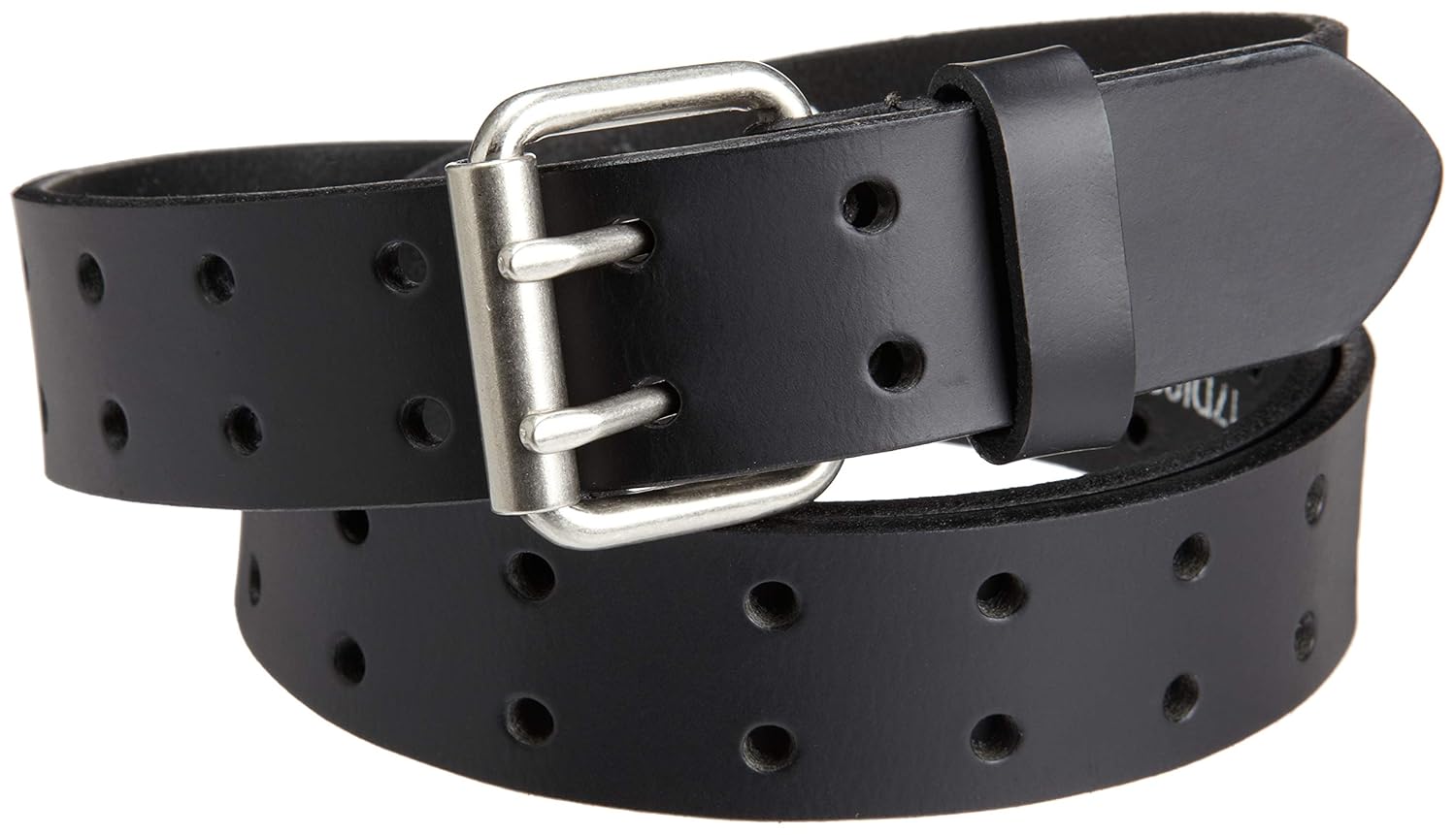 Dickies Men's 100 Leather Belt with Double Prong Buckle, Heavy Duty
