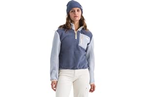 THE NORTH FACE Women's Yumiori Quarter Zip Jacket Lightweight Fleece Pullover with Embroidered Logo, Secure Zip Pockets