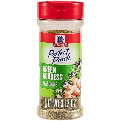 McCormick Perfect Pinch Seasoning, Green Goddess, For Adding Tangy, Herby Flavor to Chicken, Roasted Veggies, Dressings, Sauces & More, 4.23 oz