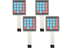 Yetaida 4x4 Keypad 16 Key 4PCS Matrix Array Membrane Switch Keypad Keyboard for Microcontroller