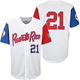 Men's Puerto Rico #21 Retro Baseball Jersey Classic Baseball Shirt Stitched