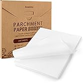 200PCS Parchment Paper Sheets, 8x8 Inch, Squares Baking Paper for Baking, Air Fryer, Steaming, Grilling, Roasting, Wrapping, Precut Non-Stick Square Pan Liners, Oven Paper for Bread, Cookies, Cake