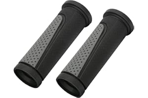 TOPCABIN Bike Handlebar Grips,Short Mini Bicycle Handlebar Grips Two-Color Rubber Bike Grips Fit Many Standard Bikes 2PCS 90MM Length