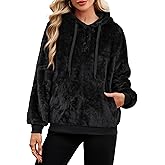 NIeyook Sherpa Pullover Womens Fuzzy Fleece Hoodies Sweatshirts 2025 Casual Shaggy Winter Clothing With Pockets