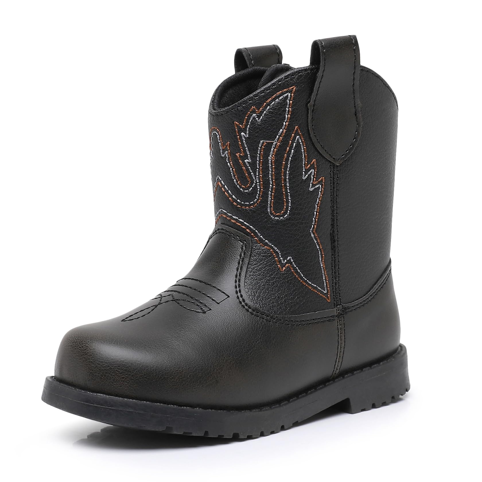 Photo 1 of Blikcon Toddler Cowboy Boots for Boys Girls Baby Infant Cowgirl Boots Round Toe All Seasons 6-36 Months (Infant/Toddler)