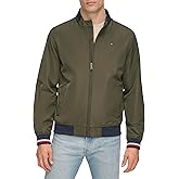 Tommy Hilfiger Men's Lightweight Varsity Rib Knit Bomber Jacket