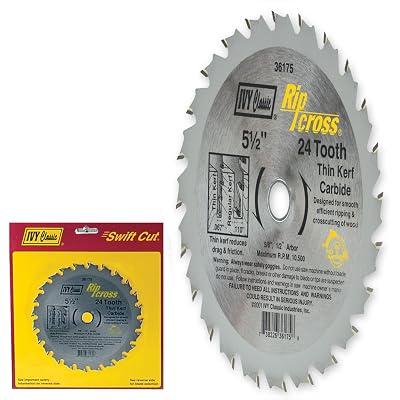 IVY Classic Ripcross 5-1/2-Inch Circular Saw Blade - 24 Tooth Thin Kerf, Carbide, 5/8 & 1/2 Arbor - View #11