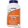 Now L-Glutamine 500mg 300 Veg Capsules - Non-GMO Supplement - Vegan Lglutamine Caps