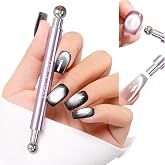 Gellen Double-Ended Cat Eye Magnet Stick, Nail Magnet for Gel Polish | Dual Cat Eye Gel Nail Polish Sturdy Magnet Tool with Round Beads, Multifunctional Cat-Eye Nail Art Effect at Home or Salon