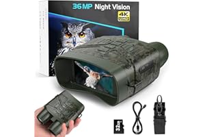 Anyork Night Vision Goggles for Hunting, 4K Infrared Night Vision Binoculars with Rechargeable Battery and Anti-Shake Motion Detection for Surveillance Tactical Gear