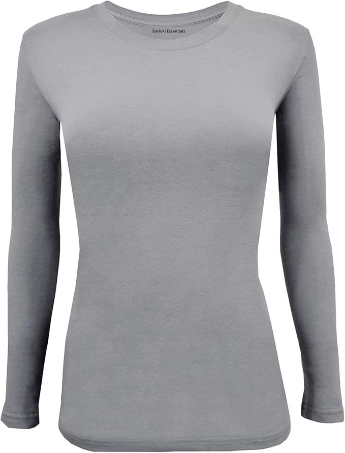 BaHoki Essentials Long Sleeve Undershirts for Scrubs Great Stretch
