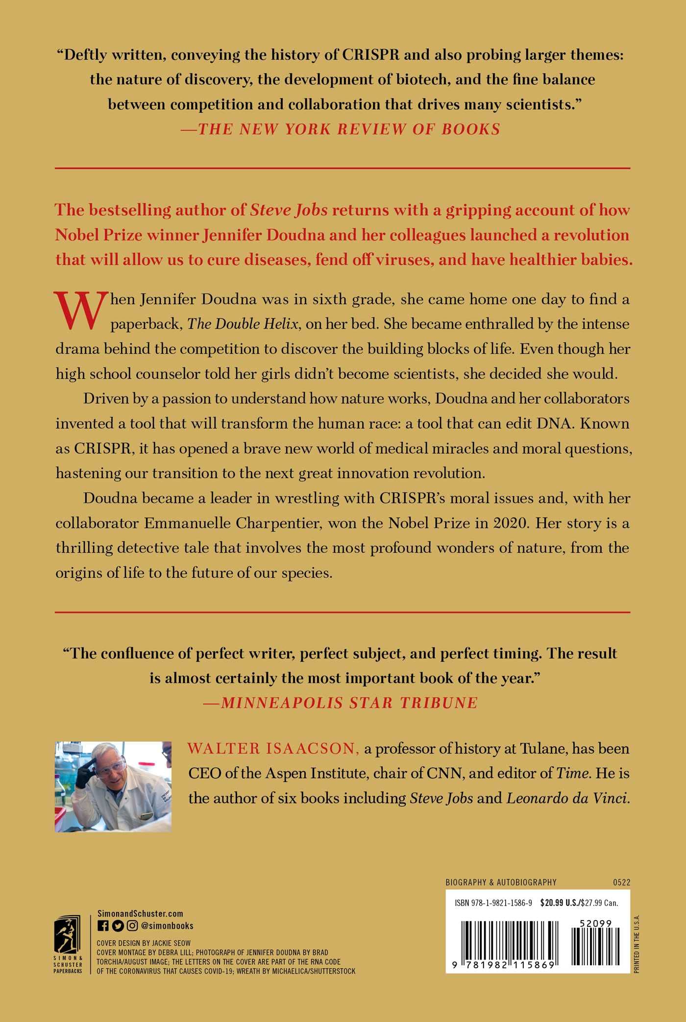 The Code Breaker: Jennifer Doudna, Gene Editing, and the Future of the Human Race