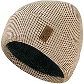 Hpadmc Winter Beanie for Men Women: Polar Fleece Lined Beanie Soft Warm Knitted Hat Ski Stocking Cuffed Cap for Cold Weahter