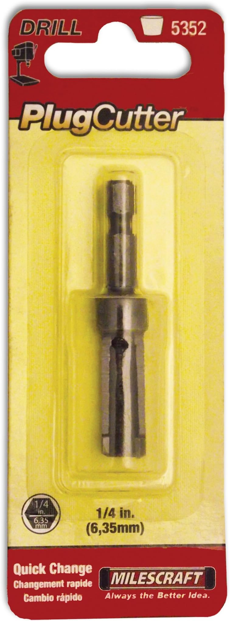 Milescraft 5352 1/4" Plug Cutter, Black