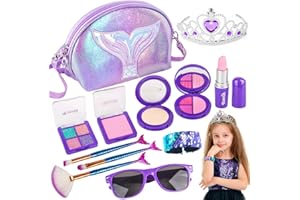BANVIH Easter Basket Stuffers for Kids ,Pretend Kids Makeup Kits for Girls Mermaid Princess Play Toy Makeup Set for Toddler Girls , Gifts Toys for Kids Toddler