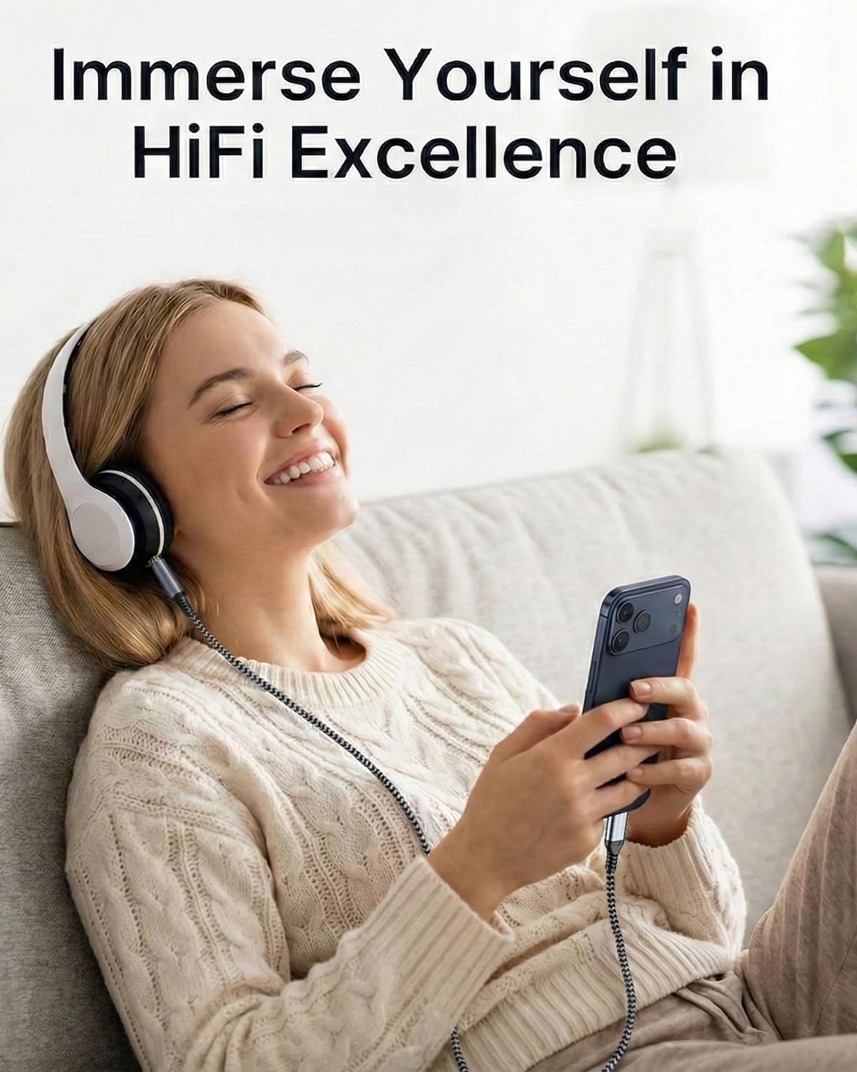 Aux to USB C, 3.3ft Aux Cord to USB C Compatible with iPhone 15/16/17, Galaxy S24/S23, iPad Pro, Pixel - Type C to 3.5mm Cord for Car, Headphones, Speakers