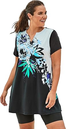 plus size swim tunic