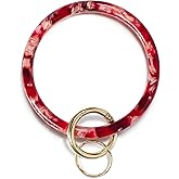 Heesch Bangle Key Ring Bracelet Keychain Key Ring Bracelet for Women, Acetate Circle Keyring for Wrist