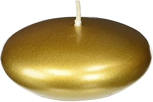 Zest Candle 12-Piece Folding Candles, 3-Inch, Metallic Bronze Gold