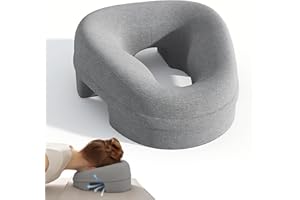Face Down Pillow, Massage Headrest for Bed, Breathable Table Face Cradle Rest Cushion for Naps, Memory Foam Face Down Massage