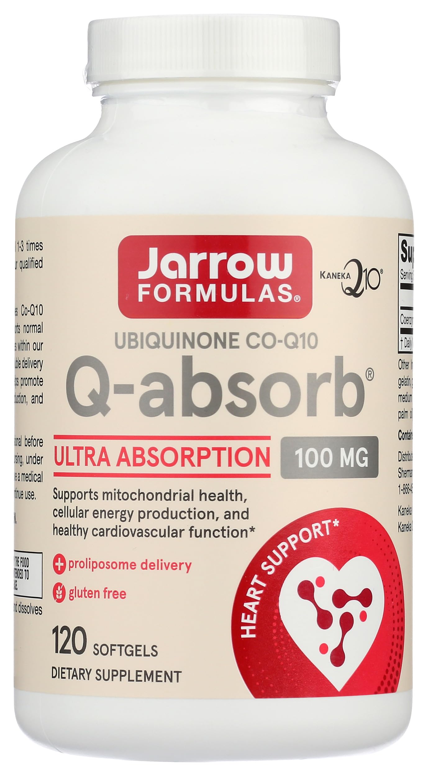 Jarrow Formulas Jarrow Q-Absorb (Coq10) (100mg, 120 Softgels), 1 Units