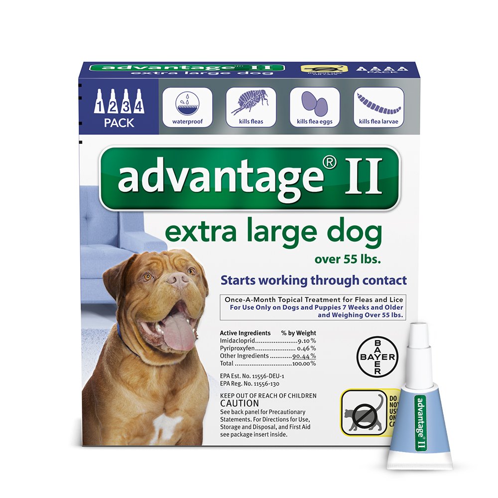 Bayer Advantage II Flea and Lice Treatment for XLarge Dogs Over 55 lb