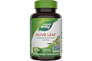 Nature's Way Olive Leaf - 1,500 mg per 3-Capsule Serving - Supports Antioxidant Activity* - Olive Leaf Herbal Capsules - Non-GMO Project Verified - Gluten Free - 100 Vegan Capsules