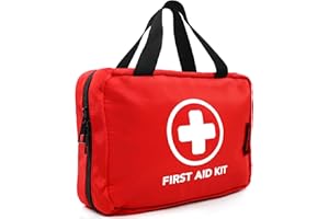 THRIAID 330 Piece First Aid Kit, Premium Waterproof Compact Trauma Medical Kits for Any Emergencies, Ideal for Home, Office, Car, Travel, Outdoor, Camping, Hiking, Boating (Red)