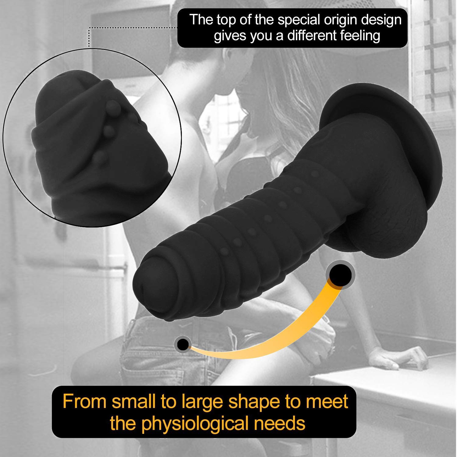 Real Dong Penis,James Love Silikon Realistic Dildo mit Saugnapf, Sexspielzeug für Frauen (Schwarz)