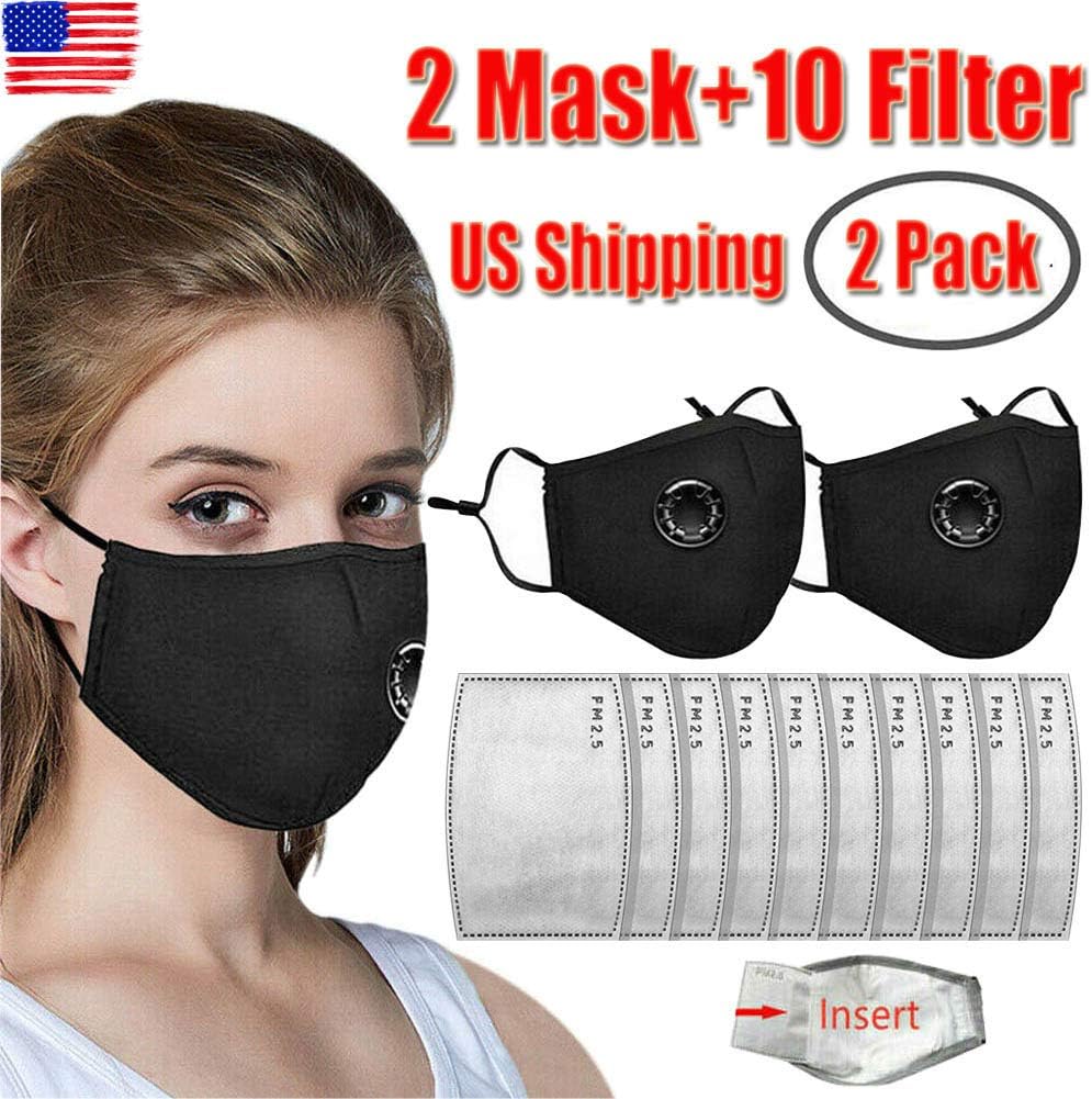 10pcs Activated Carbon Filter Replaceable Anti Haze Dust Face Health Protection Mouth Cover Face Cover ๐๐๐๐ for Adults
