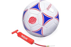 GoSports Premier Soccer Ball with Premium Pump - Available as Single Balls or 6 Packs - Choose Your Size