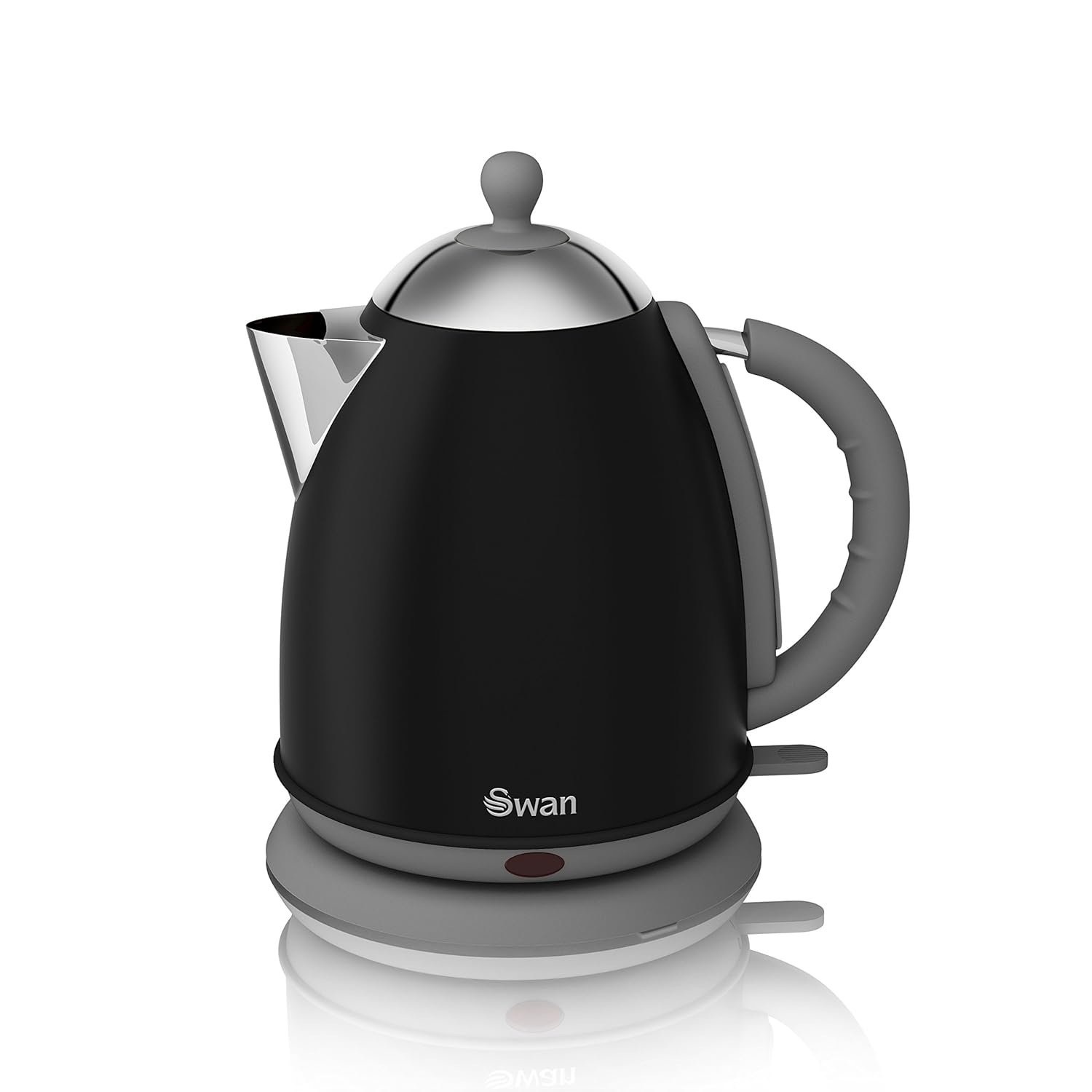 Swan SK261050BN Retro Electric Cordless Jug Kettle 1.7L Black 3KW