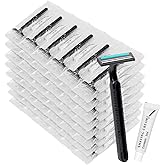 Disposable Razors in Bulk, Bulk Razors with Knife Cap, Black, Individually Packaged Disposable Razors Bulk with Shaving Cream for Hotels, Nursing Homes, Shelters, Homeless, Charities (pack-100)