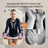 FINGER TEN Gymnastics Hand Grips Wristbands for Women Girls Purple S view 4