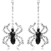 Halloween Earrings for Women Rhinestone Spider Earrings Spider Drop Dangle Earrings Goth Spider earrings Halloween Jewelry Gifts