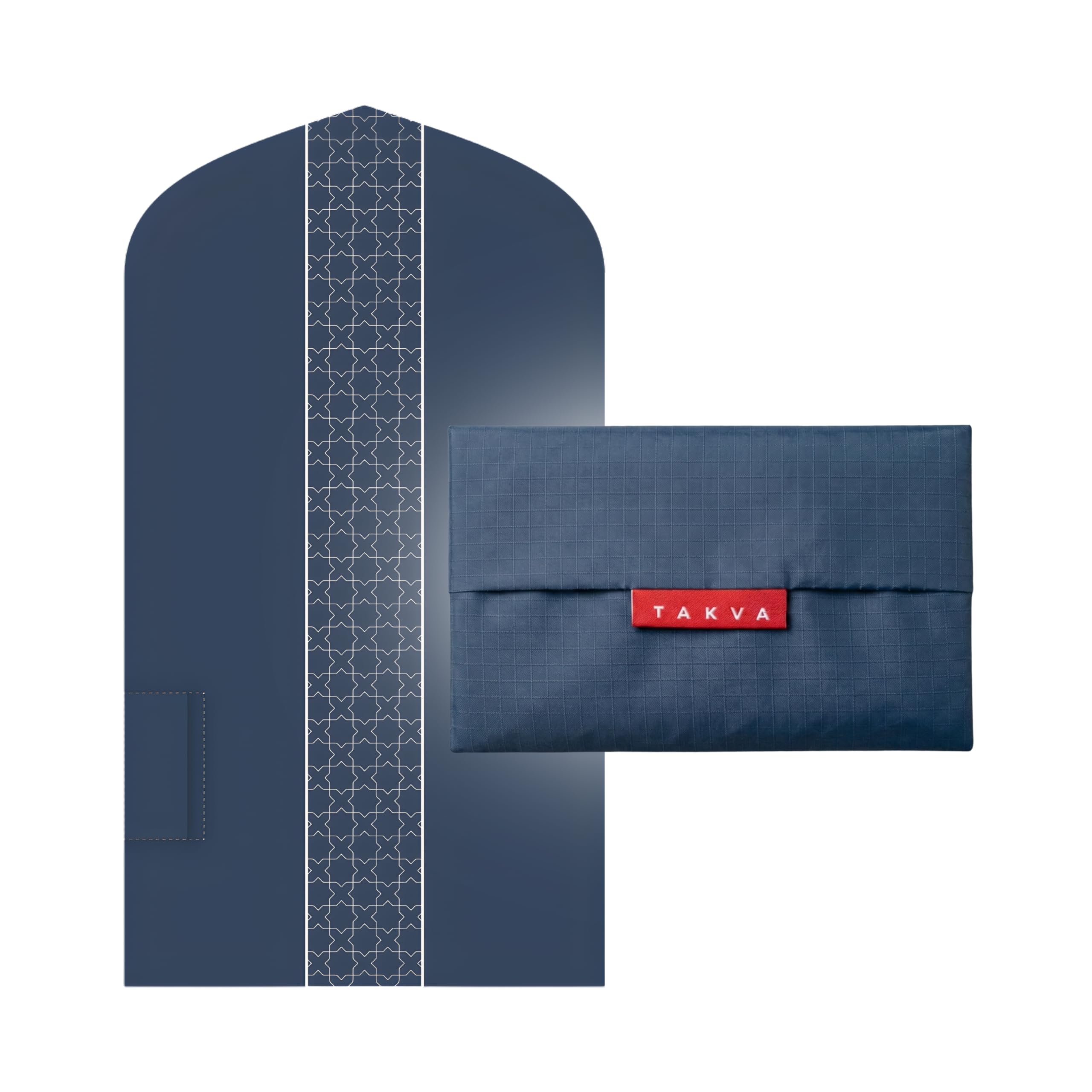 TAKVA The Pocket Sejadah - Waterproof, Travel Prayer Mat for Muslims, Ultra-Light, Foldable & Portable Salah Praying Mat with Built-In Pocket, Designed in Japan & Handmade in Turkey, Ideal Muslim Gift