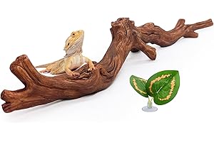 Tfwadmx Reptile Climbing Branch Decor, Lizard Climb Branches Decor Terrarium Plant Decoration Reptile Tank Plant Ornament with Suction Cup for Geckos Lizard Bearded Dragons Spider Frog Snake