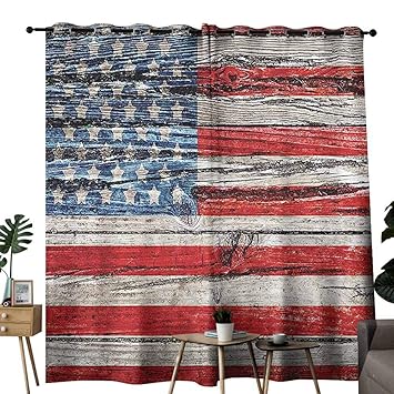 Amazon Com Marilec Customized Curtains American Flag Usa Painted
