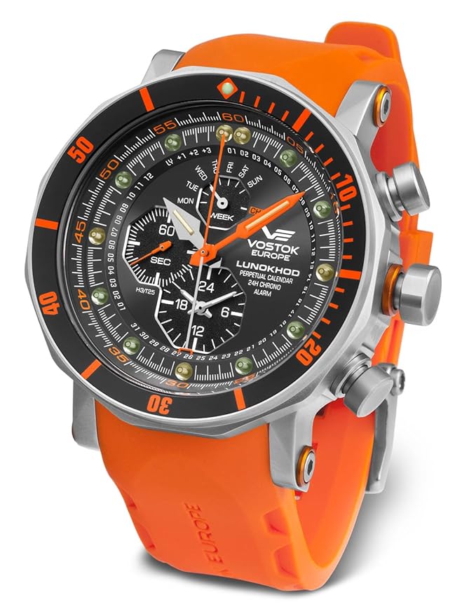 Vostok Europe Lunokhod 2 Quartz Men's Watch with Perpetual Calendar and
