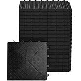 SnapLock GarageDeck 12"x12" Coin Garage Tiles, 48 Pack, Black | 48 sq. ft. coverage, 40,000-lb. rolling load capacity, Coin traction surface, PowerLock installation, Made in USA