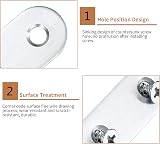 LJHOME 10PCS Stainless Steel Flat Straight Fixing Plates Brackets Screws view 5