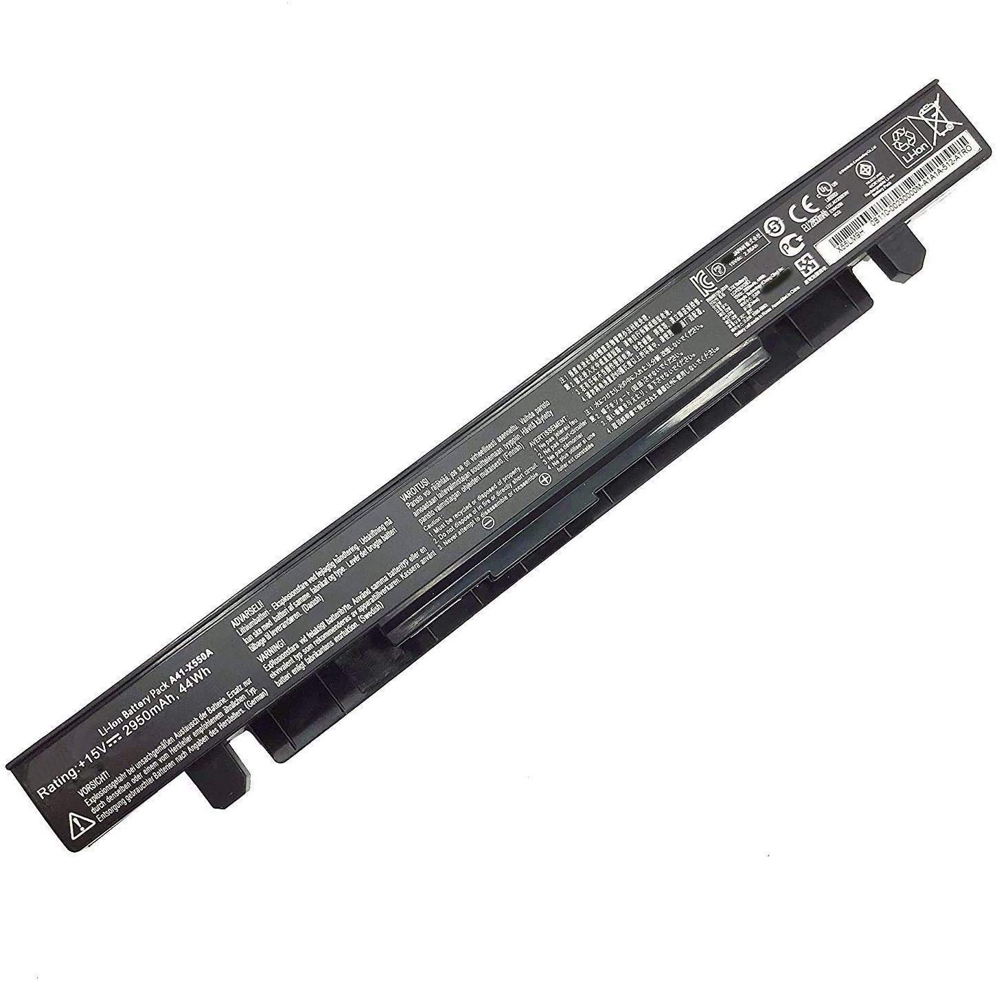 A41-X550A A41-X550 Laptop Battery Replacement for Asus R510C X550L R510L X550CA X552E X550V K550L F550V X550A P550C X550EA X550D R510 X550VX F550C F550 F450 X550 R510C A550 K550 P550 X550C (15V 44Wh)