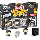 Funko Bitty Pop! Game Of Thrones - Ned Stark, Arya Stark, Nymeria, & A Surprise Mystery Figure - 0.9 Inch (2.2 Cm) Collectable - Stackable Display Shelf Included - Gift Idea - Party Bags - Cake Topper