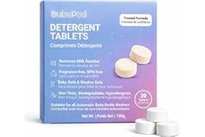 BUBUPOD Detergent Washing Tablets 30 PCS for Momcozy, Baby Brezza, Papablic Bottle Washer, Compatible with All Brands Baby Bo
