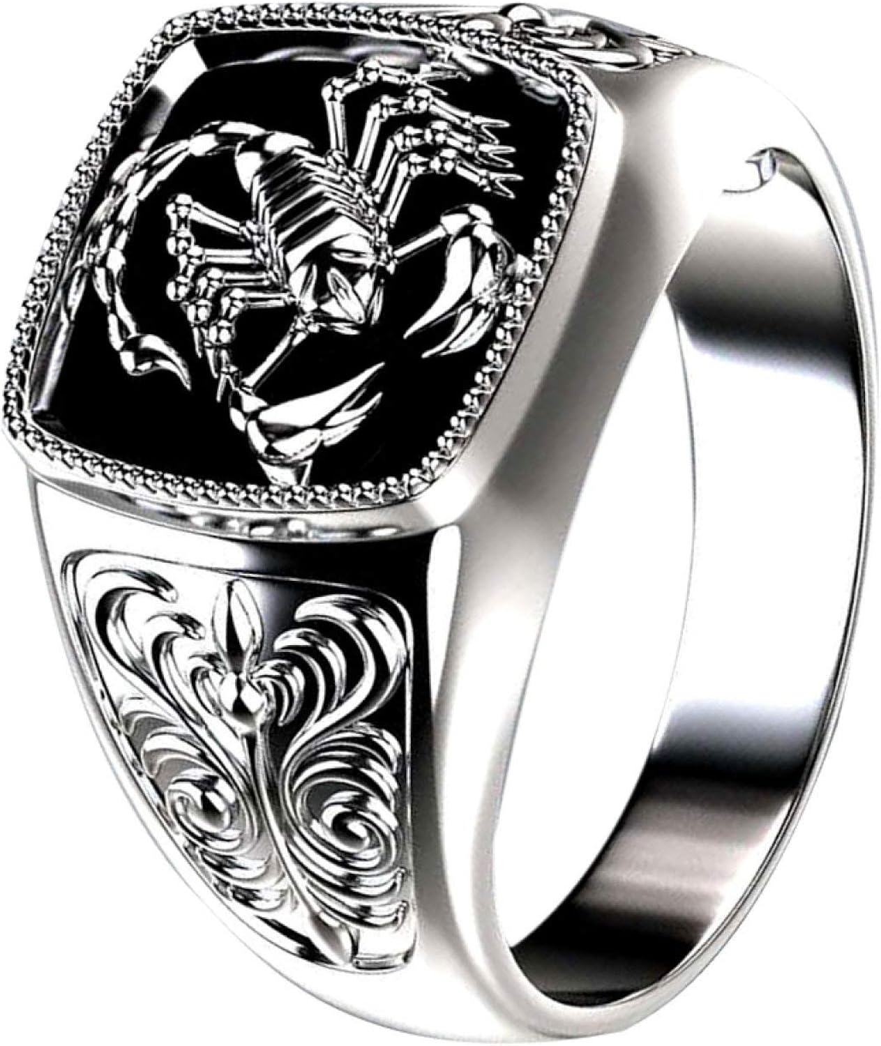 XQxiqi689sy Bague pour homme en alliage avec gravure vintage Motif