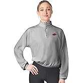 CERTO NCAA Quarter Zip Cropped Pullover, Long Sleeve Sweatshirt