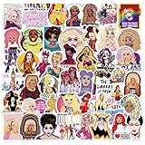 50Pcs RuPaul's Drag Race Stickers Tv Show Stickers Pack, Drag Funny Aesthetic Vinyl Waterproof Stickers for Water Bottles,Lap