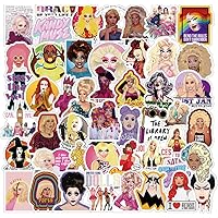 50Pcs RuPaul's Drag Race Stickers Tv Show Stickers Pack, Drag Funny Aesthetic Vinyl Waterproof Stickers for Water Bottles,Lap