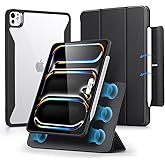 ESR for iPad Pro 11 Inch Case (M5/M4) 2025/2024, Removable Magnetic Cover with Pencil Holder, Vertical Stand, Fully Supports Pencil Pro and Pencil (USB-C), Rebound 360 Series, Black
