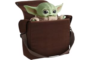 Beautyflier Cosplay Carrying Satchel Bag Compatible with Din Grogu Plush Toy, Stuffed Animal Character Vintage Cartoon Props Shoulder Crossbody Bag for Movie Fans, For Adults, Toy Not Included